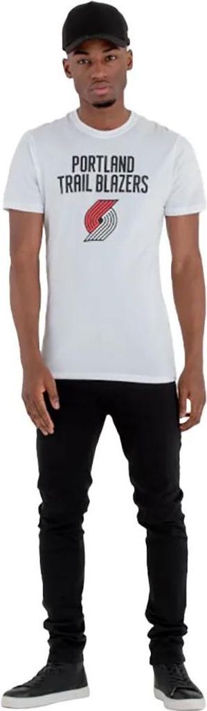 New Era Nba Regular Portland Trail Blazers Kurzarm-t-shirt Weiß M Herren Weiß M