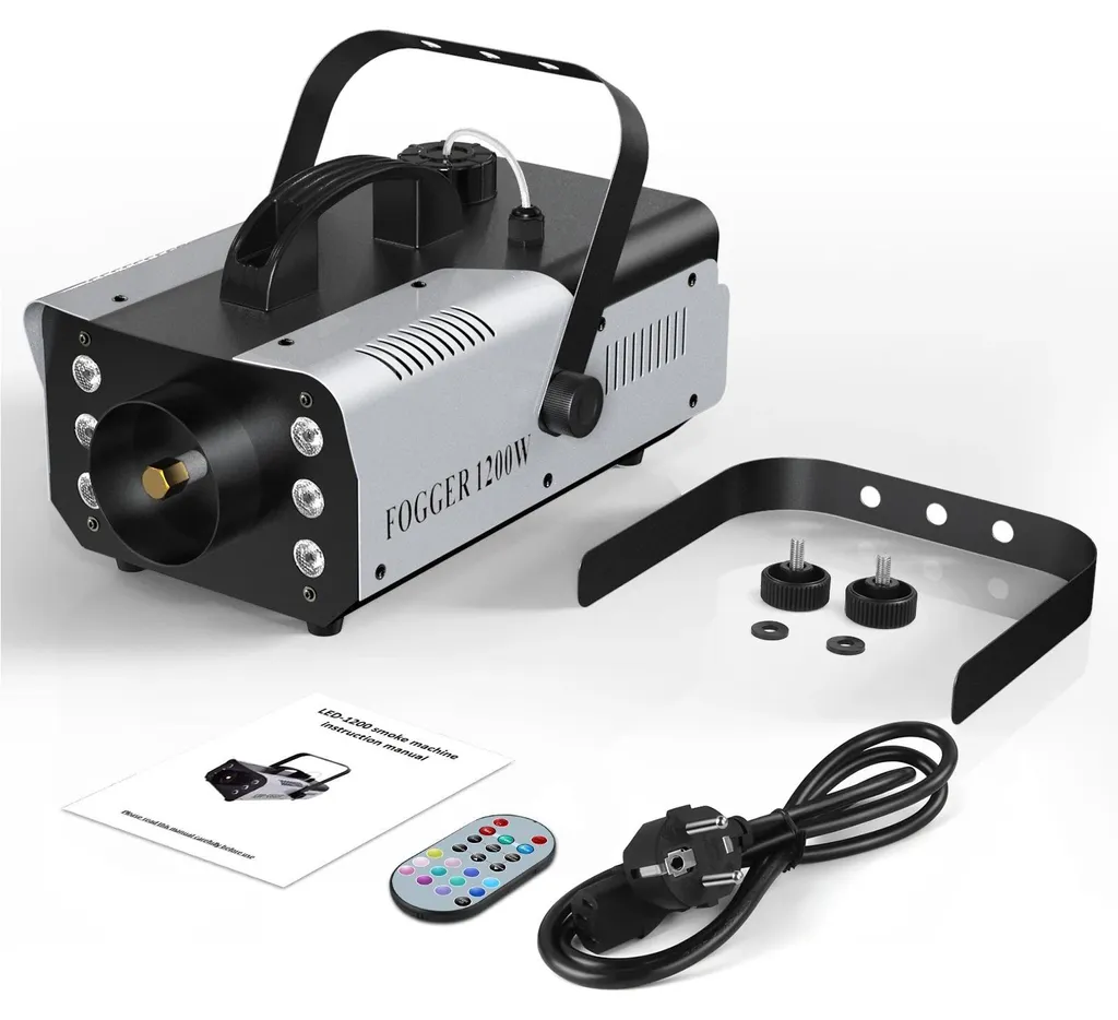 Machine à fumée ZQ10016 avec éclairage RGB et télécommande sans fil UE