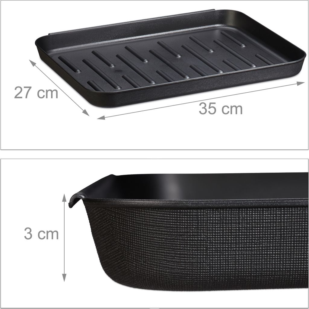 relaxdays Odkvapkávacia miska na obuv čierna 35,0 x 27,0 cm Obrázok produktu 4