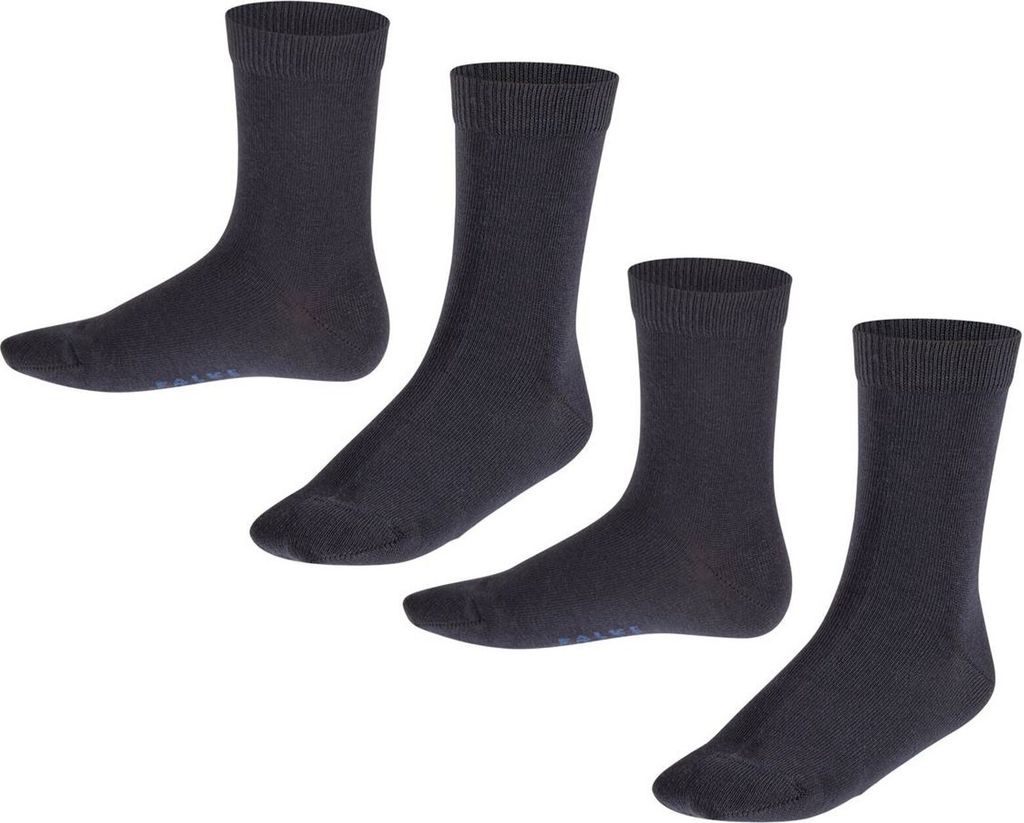 FALKE Kinder Socken, 2er Pack - Happy, Kurzsocken Dunkelblau 35-38