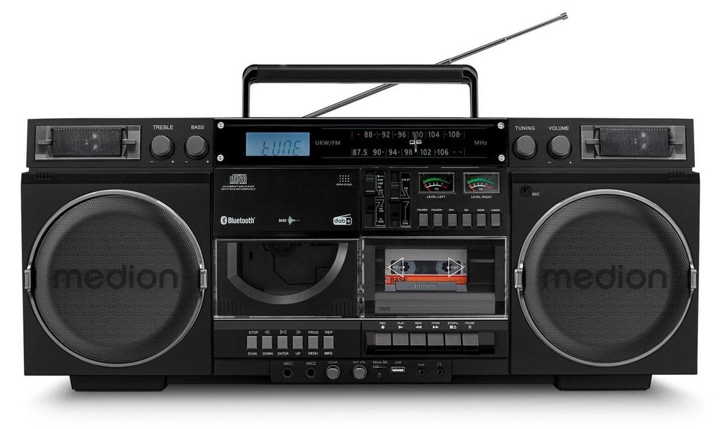 Kazetový magnetofón MEDION P66538 (retro boom box s CD Obrázok produktu 