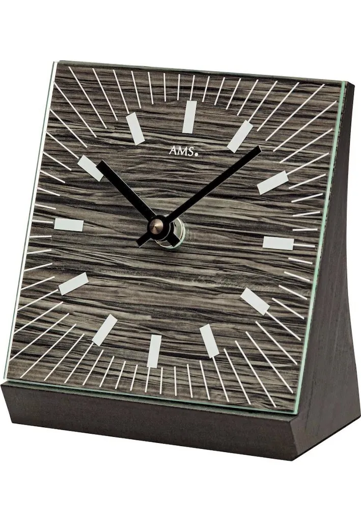 Horloge de bureau quartz AMS 1156 anthracite pour une décoration sobre