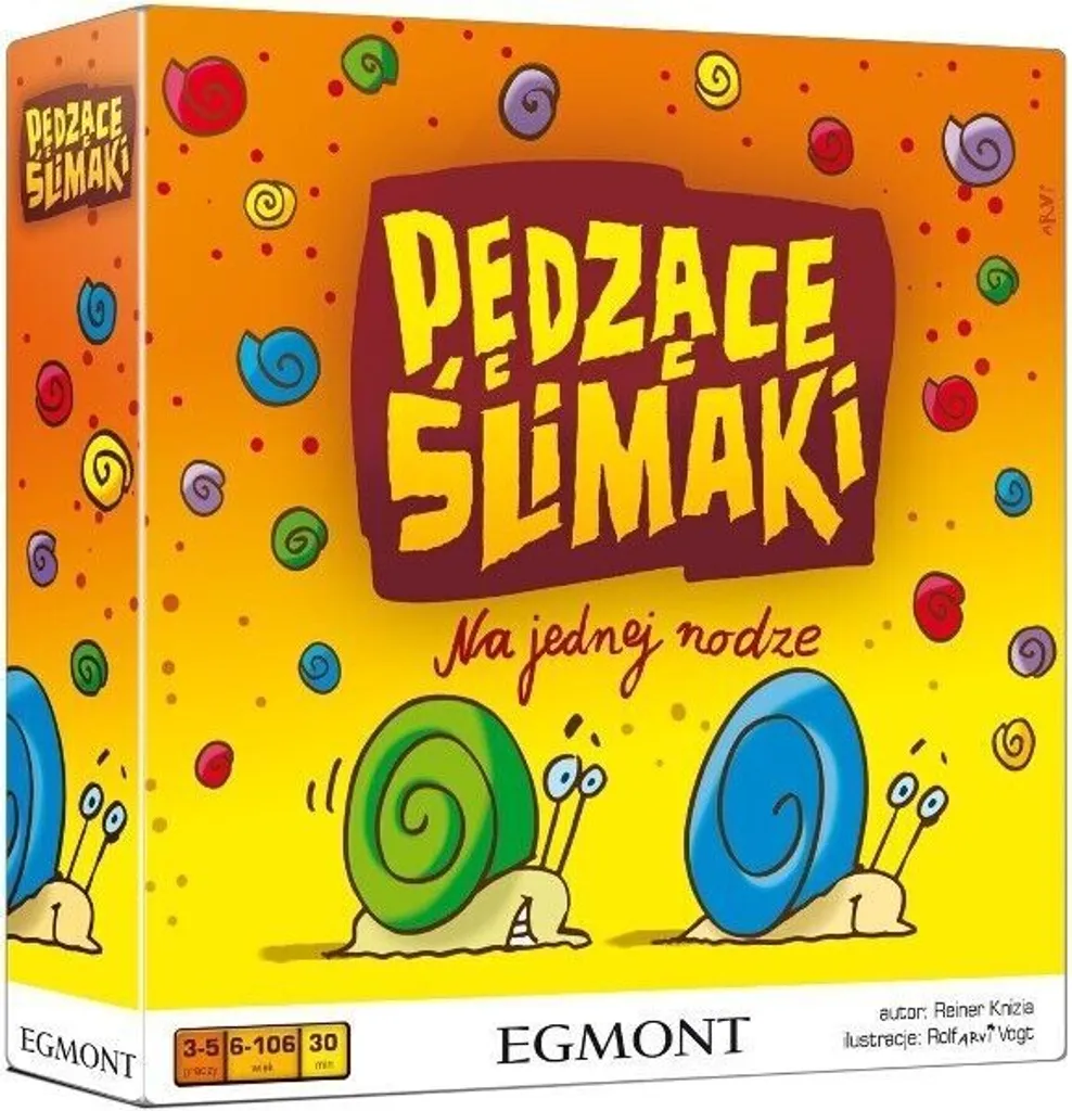 Jeu de société de course Pędzące ślimaki avec figurines magnétiques 6 joueurs