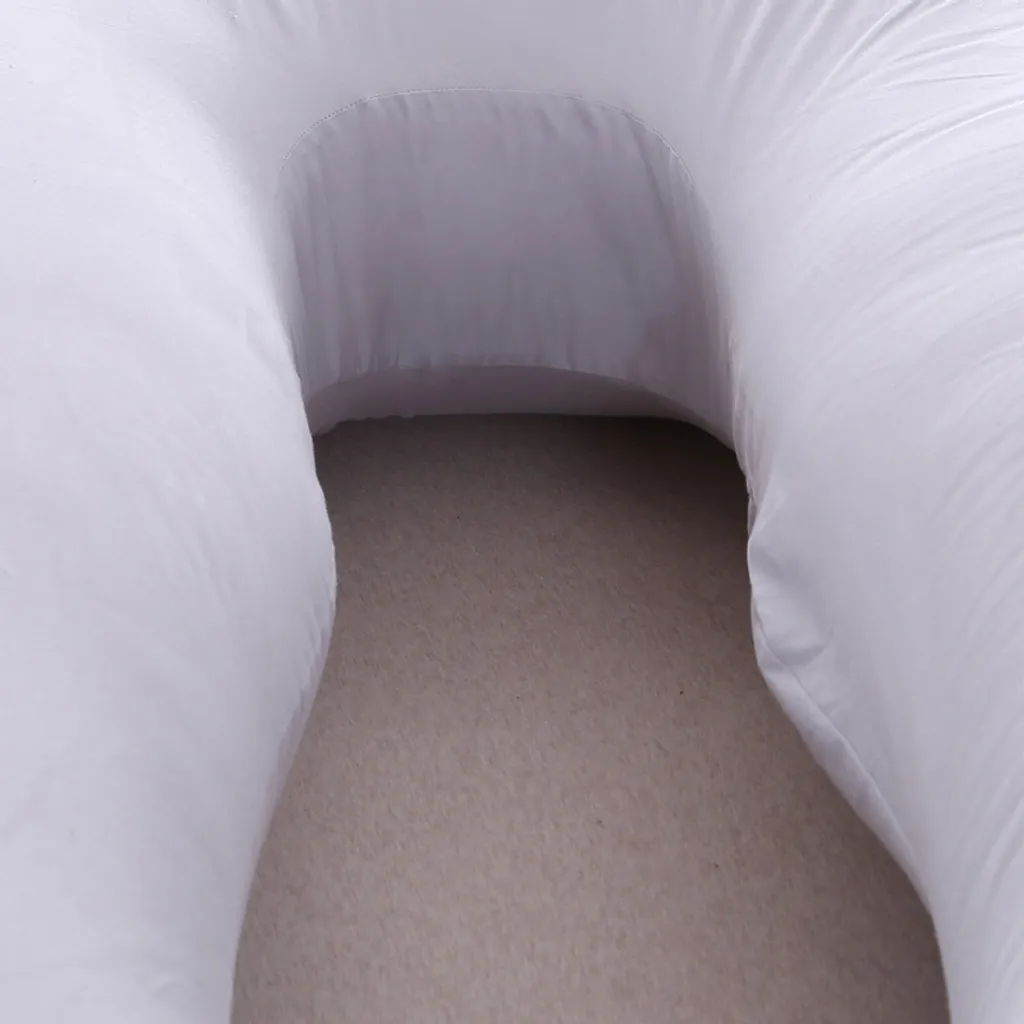 Coussin de grossesse en forme de U - Oreiller maternité gris clair - 10