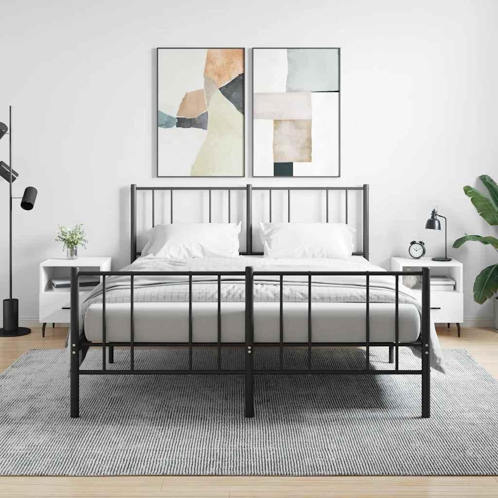 vidaXL Nachttische 2 Stk. Weiß 40x35x47,5 cm Holzwerkstoff Produktbild 