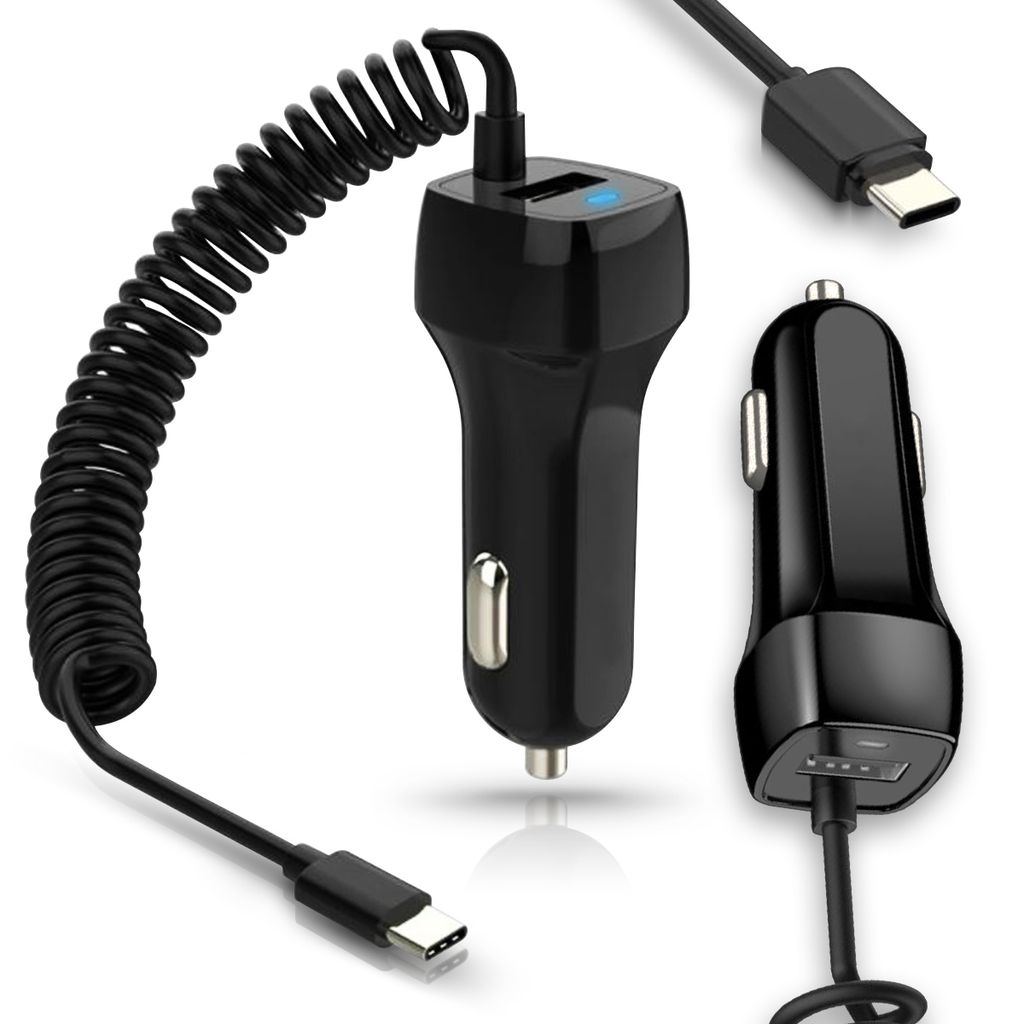 3 in 1 USB Auto Adapter & Mikro B USB Daten Ladekabel & Auto Handyhalter 