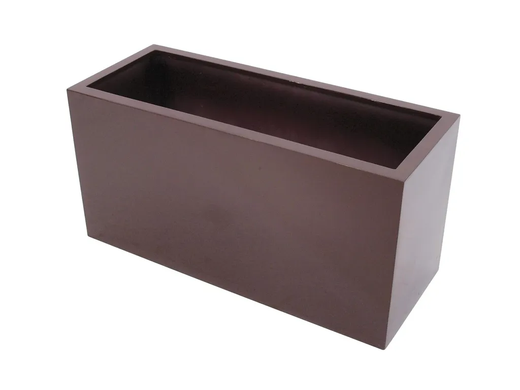 Europalms Leichtsin Cube-50 Brun Brillant 83011875 Pot de Fleurs Design