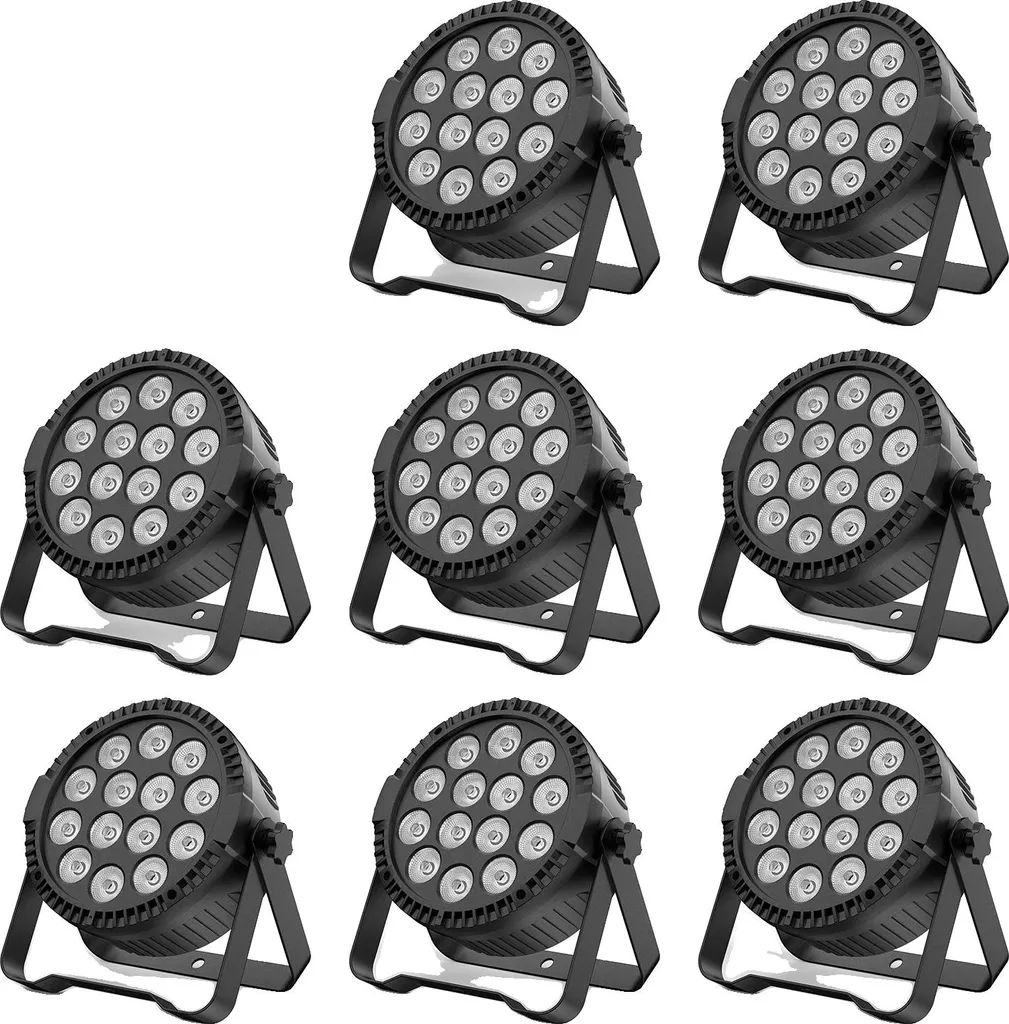 Projecteur de scène 14 LEDs DMX noir solution éclairage facile prise EU