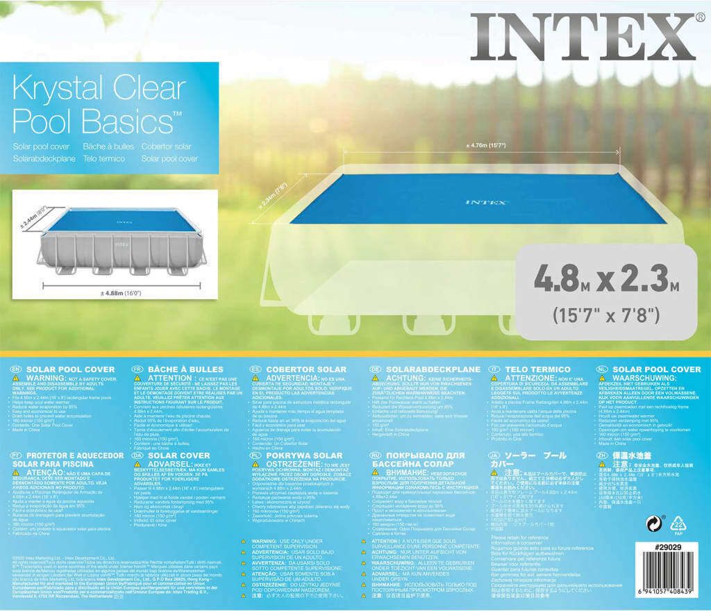 Intex Solárna plachta na bazén obdĺžniková 488 x 244 cm Obrázok produktu 13