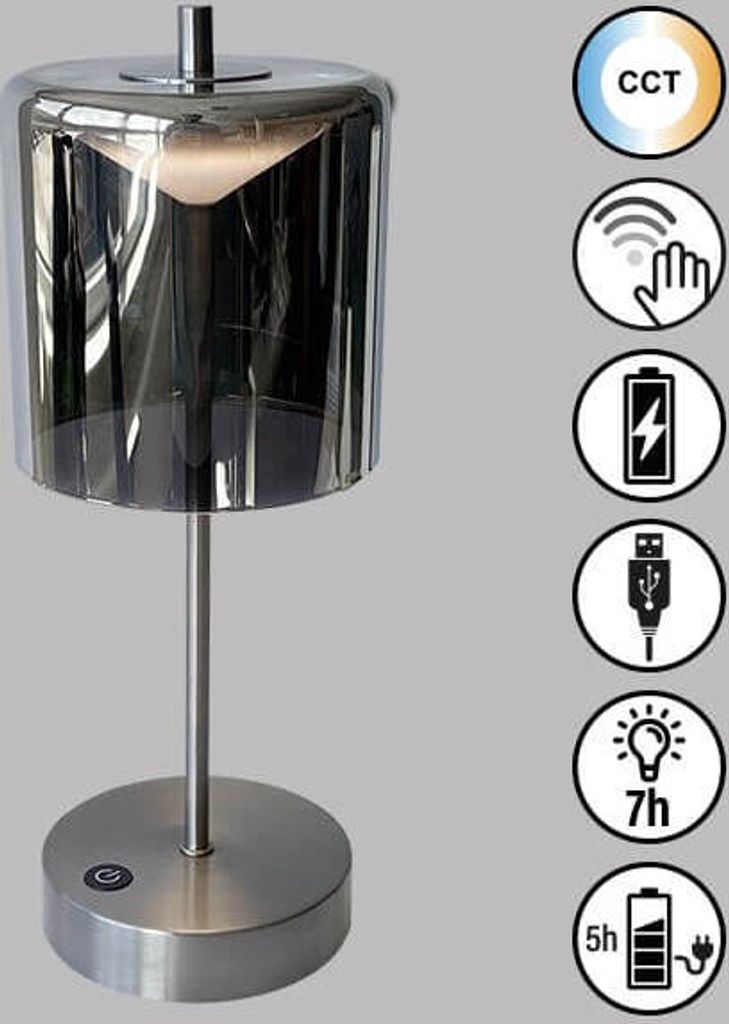 FHL Riva LED Tischlampe Akku, USB 1,8W Tunable white Produktbild 