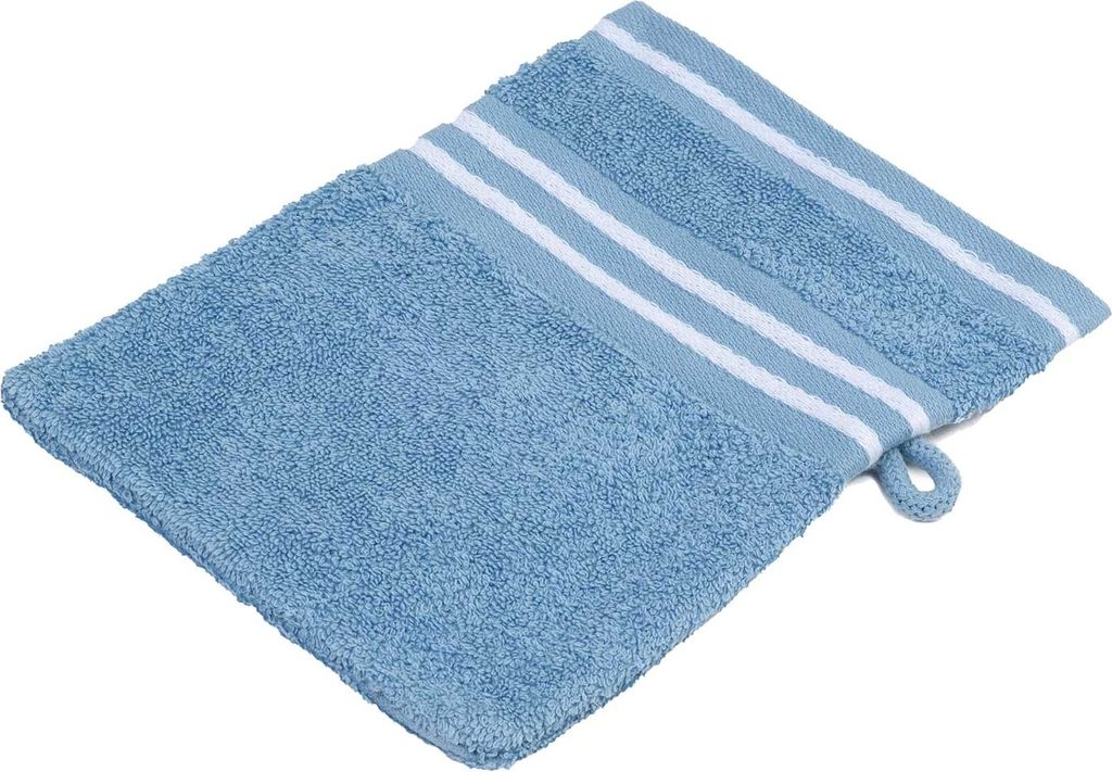 Waschhandschuh - Blau - 16 x 21 cm - Baumwolle