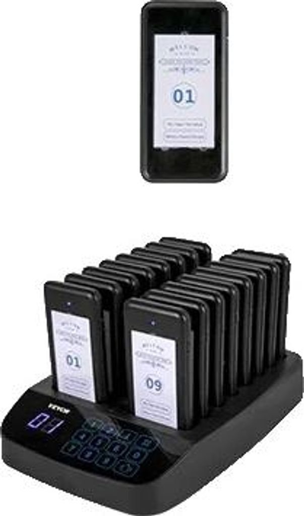 Restaurant Pager, 20 Untersetzer, 2 Rufmodi, 16 Stück A Produktbild 