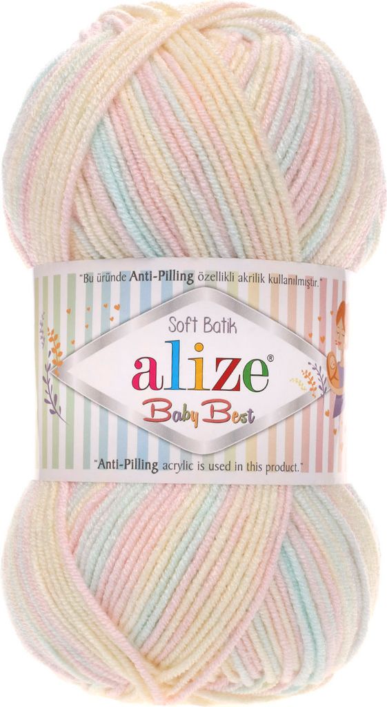 100g Baby-Strickgarn ALIZE Baby Best Batik, Antipilling, Babywolle, Farbwahl