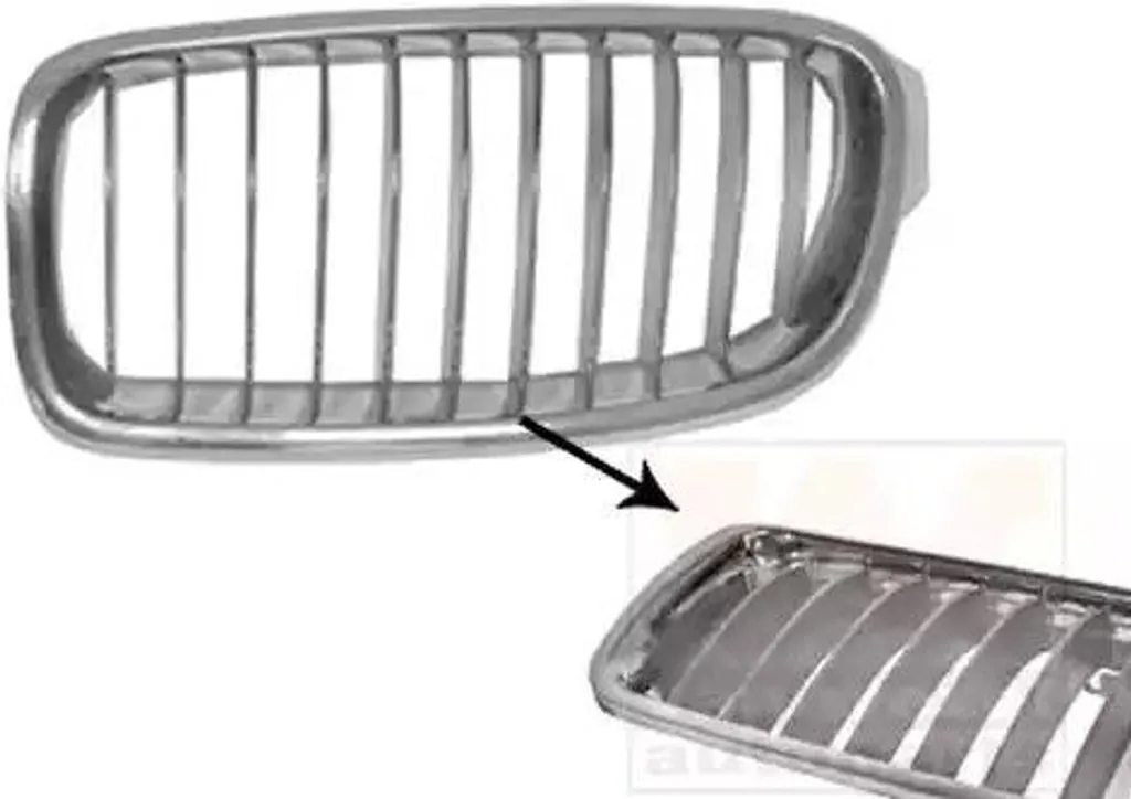 Grille de calandre 0670413 grise pour BMW Série 3 - Finition premium