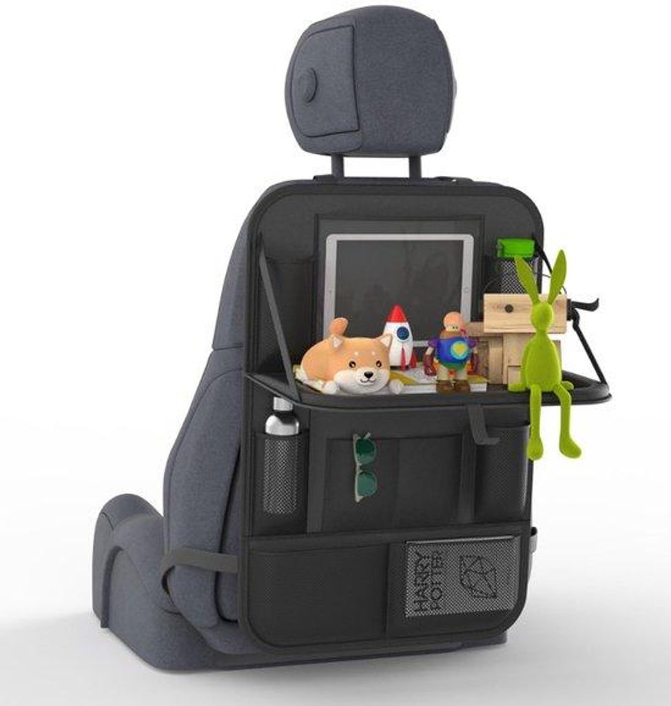 Auto Organizer XXL 13" Tisch, Faltablett & 11 Taschen für Kinder
