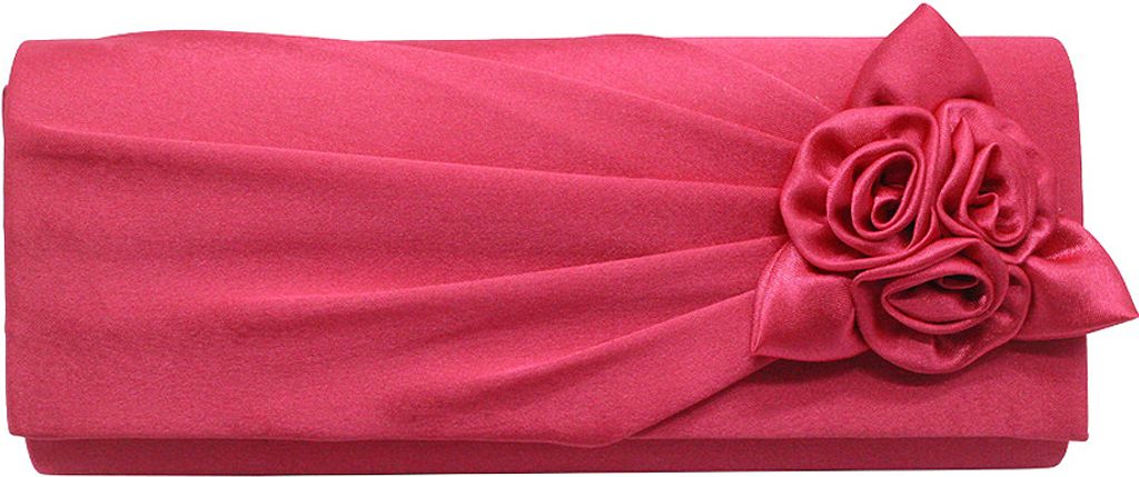 Rose Damen Abend Clutch Taschen Kunstseide Party Handtaschen Braut Hochzeit Geldbörsen mit abnehmbarer Kette