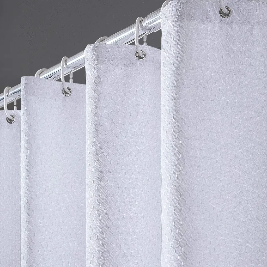 Rideau de douche imperméable lavable avec motif gaufré relief moderne