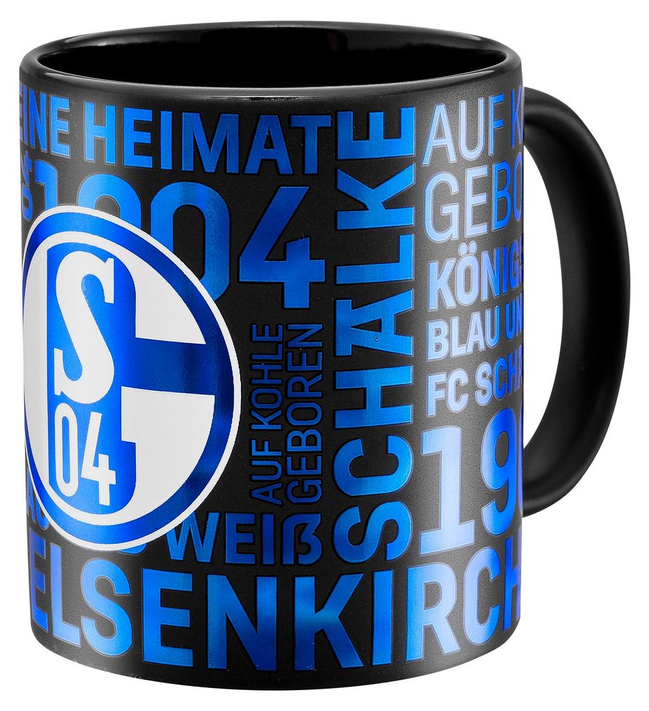 FC Schalke 04 S04 Kaffeebecher Metallic schwarz Produktbild 