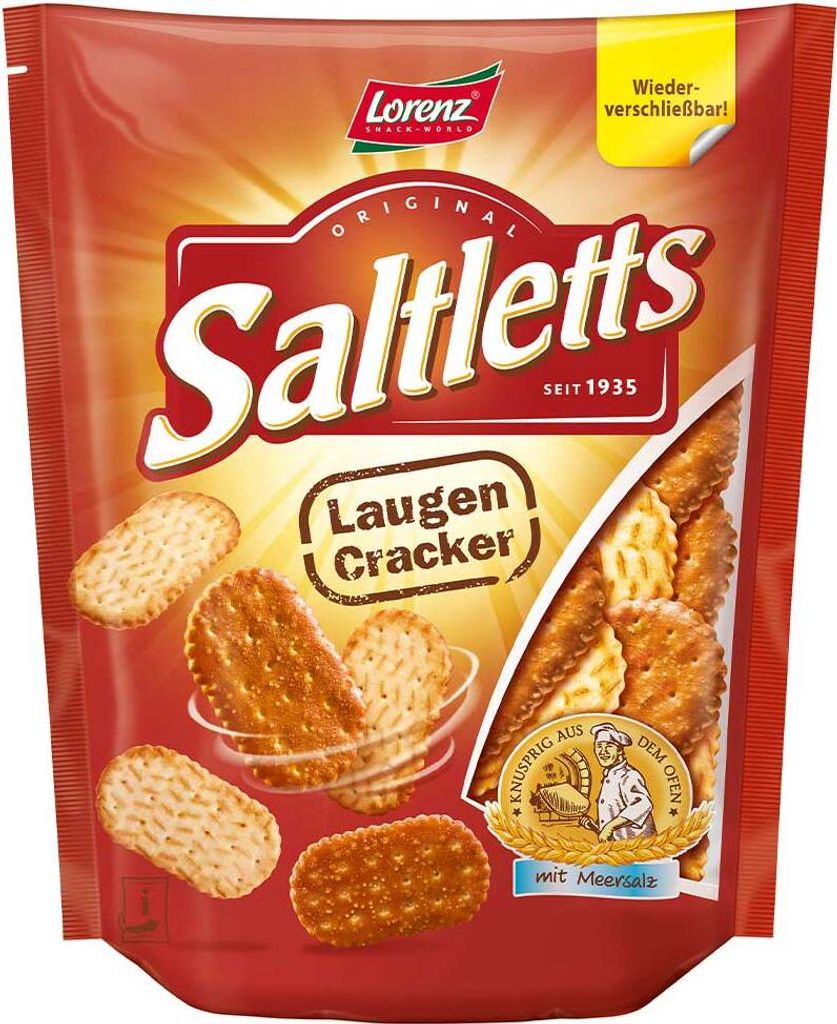 Lorenz Saltletts Laugencracker Laugengebäck mit Meersalz 150g
