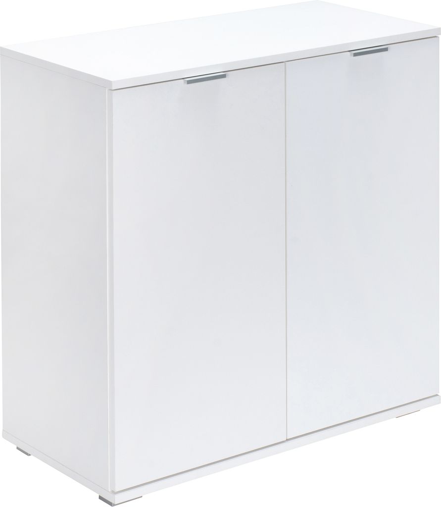 CASARIA® Kommode Weiß mit 2 Türen 74x71x35cm Holz Modern Produktbild