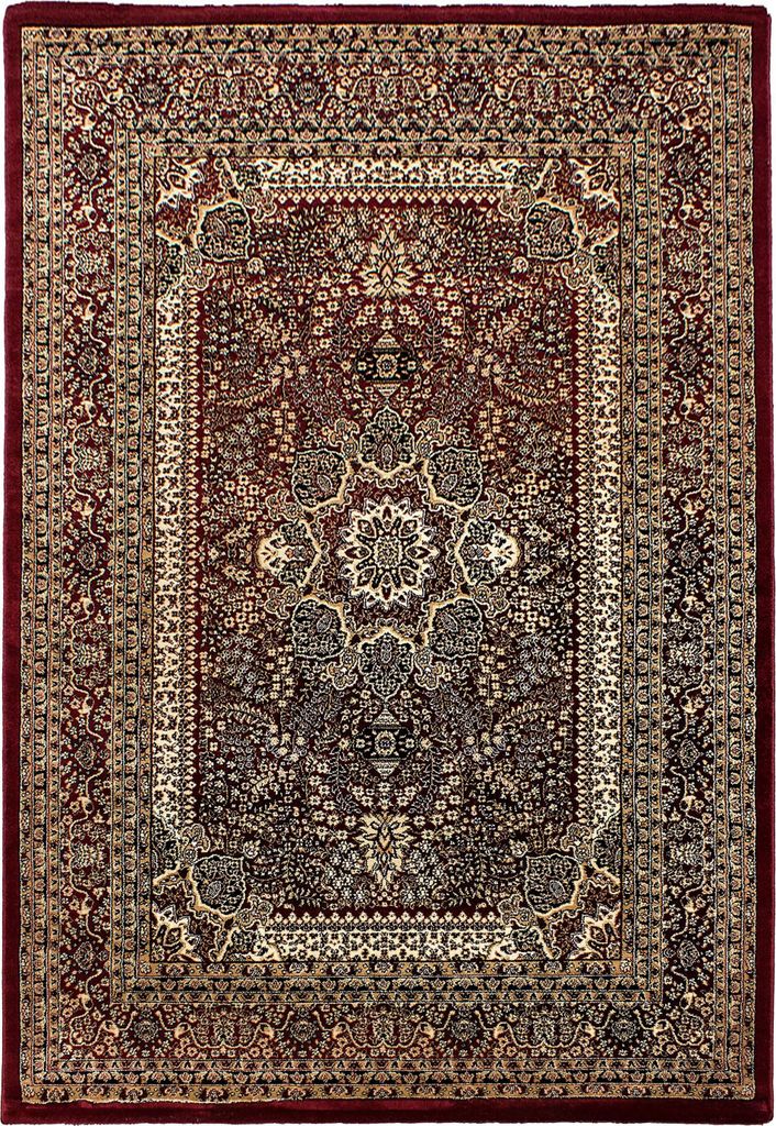 Villa Möbel Mararo Wohnzimmer-Teppich, Orientteppich, Orientalisch Design, Farbe:Rot, Grösse:300x400 cm