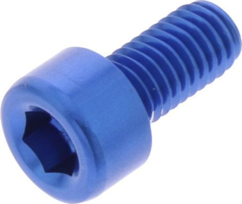 Zylinderschraube JMP Bolt M5x0,8mm 10mm Aluminium blau