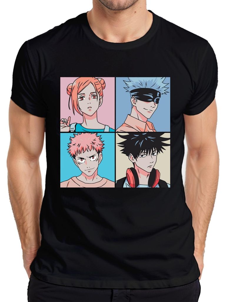 Jujutsu Kaisen anime poster, heren T-shirt met afbeelding Productafbeelding 