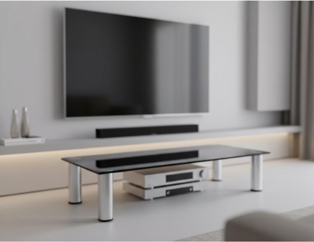 Monitorerhöhung Schreibtischaufsatz Monitorständer Bildschirm schwarz 100x17x35