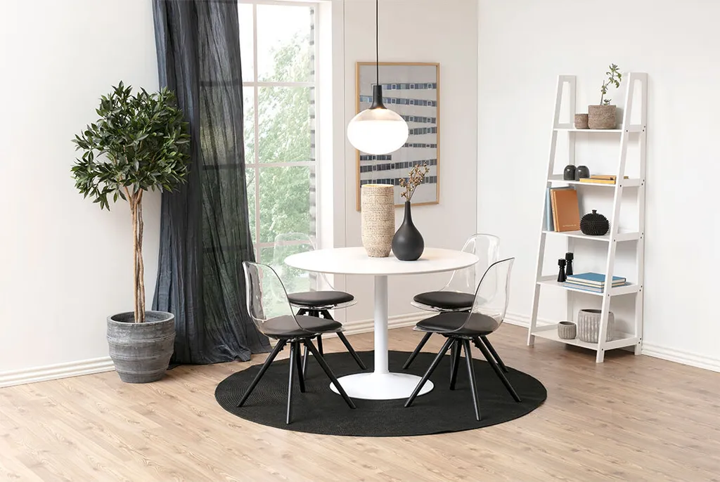 Wally bibliothèque 5 étagères blanches design moderne 180cm de hauteur