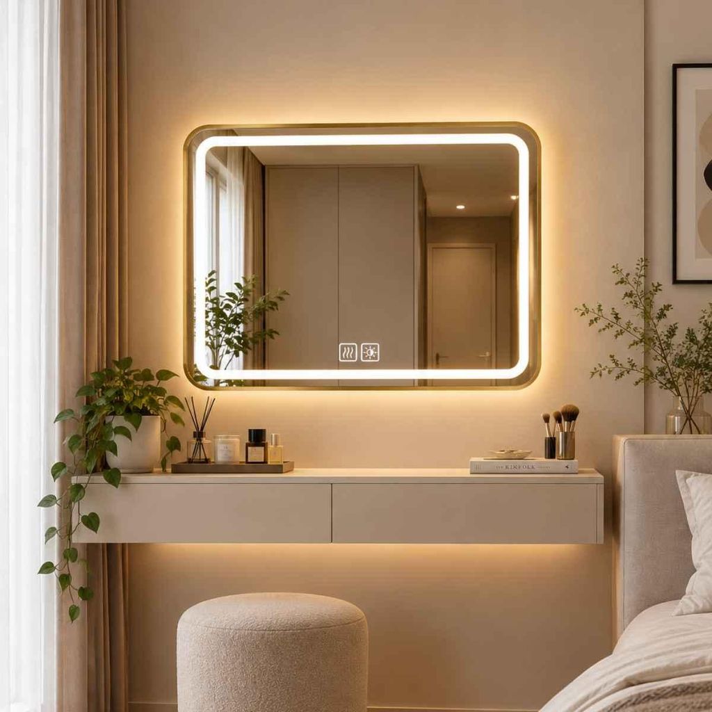 Specchio da bagno LED Zimilo, 60x40 cm, con illuminazione e Immagine del prodotto 