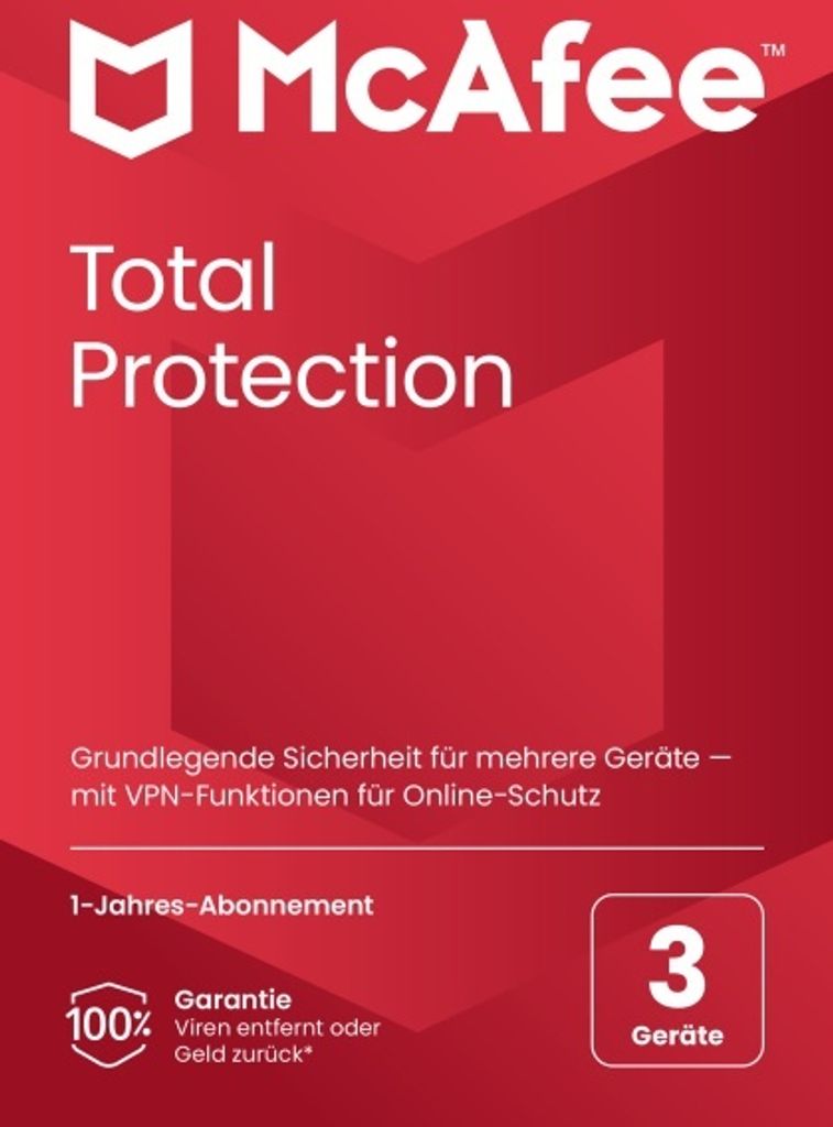 McAfee Total Protection / 3-Geräte / 1-Jahr / BOX