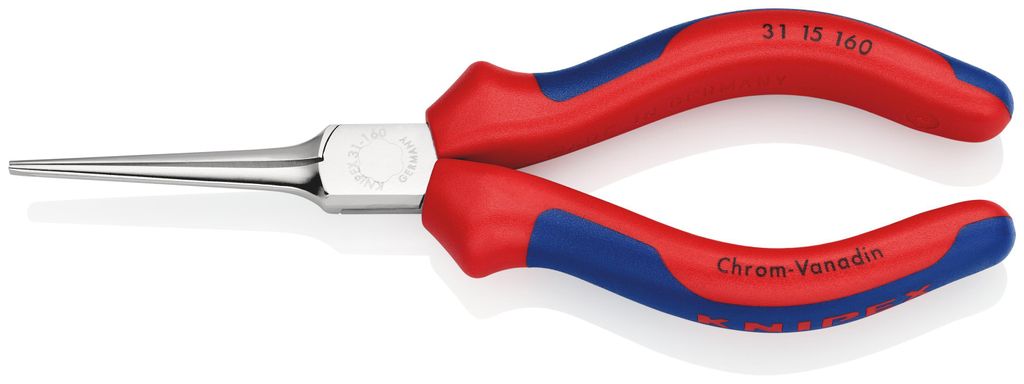 Nadelzange L.160mm ger.verchr.Mehrkomp.-Hüllen KNIPEX