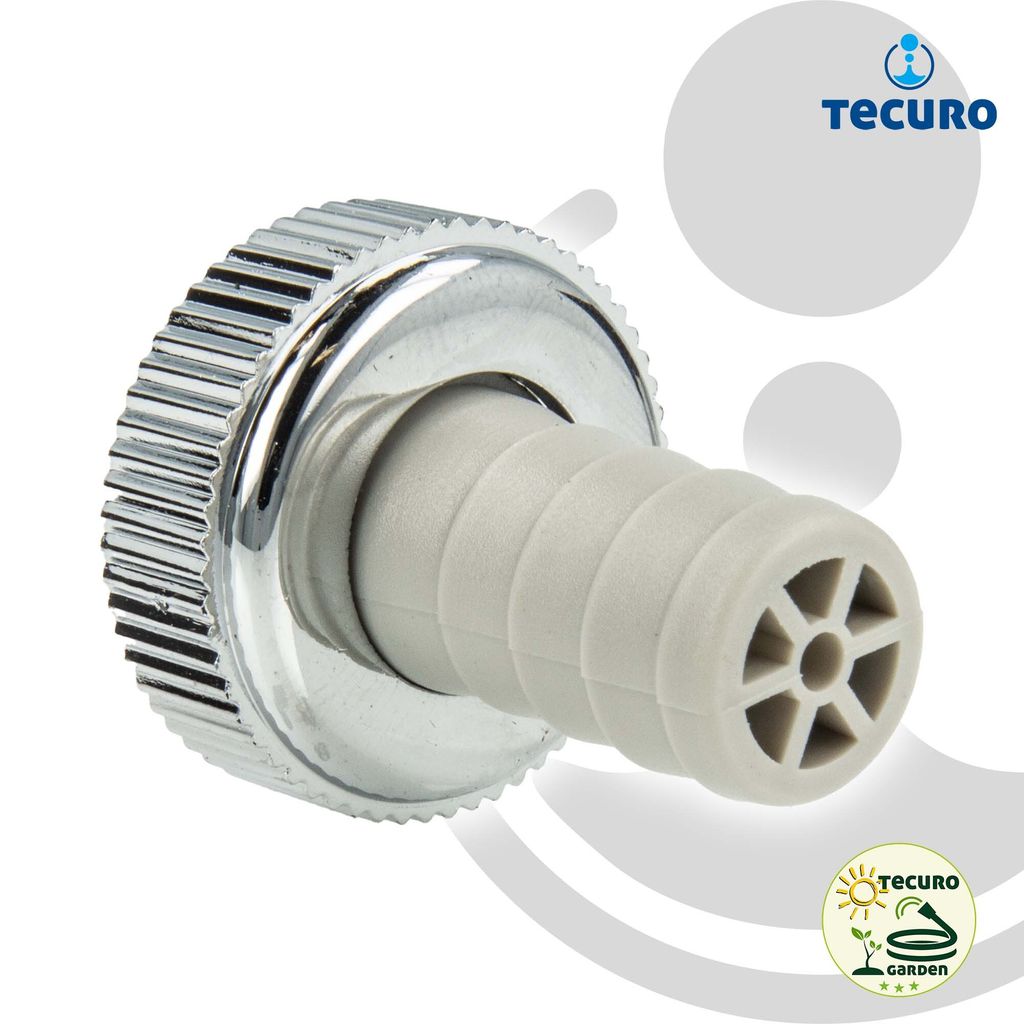 tecuro KS-Schlauchverschraubung mit 3/4 Zoll Überwurfmutter und Schlauchtülle Ø 14,5 mm