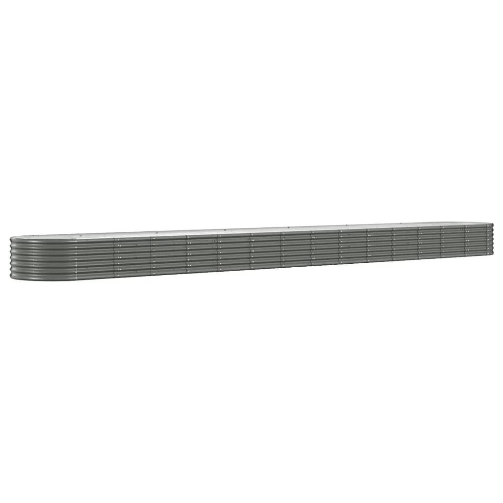 Hochbeet Verzinkter Stahl 620x80x36 cm Grau