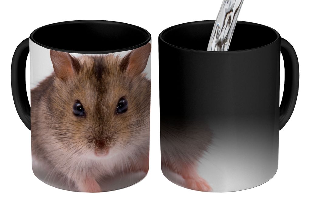 KitchenYeah Zauber Tasse Zaubertasse Magic Kleiner Hamster 350 ml Farbwechsel Becher Geschenk Geschenkidee - Magic-Tasse - Fototasse - Keramiktas...