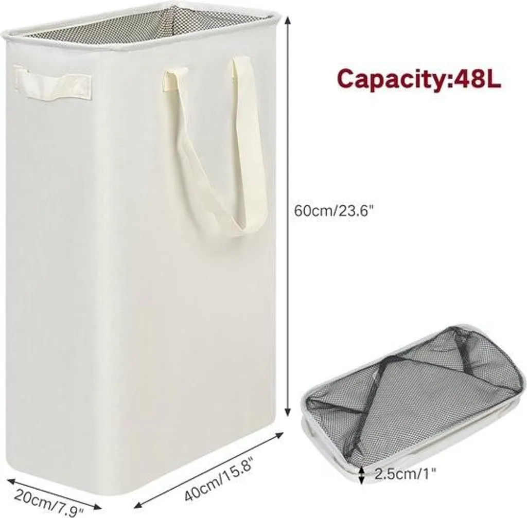 Panier à linge pour petits espaces pliable 48L idéal sous un évier - 5