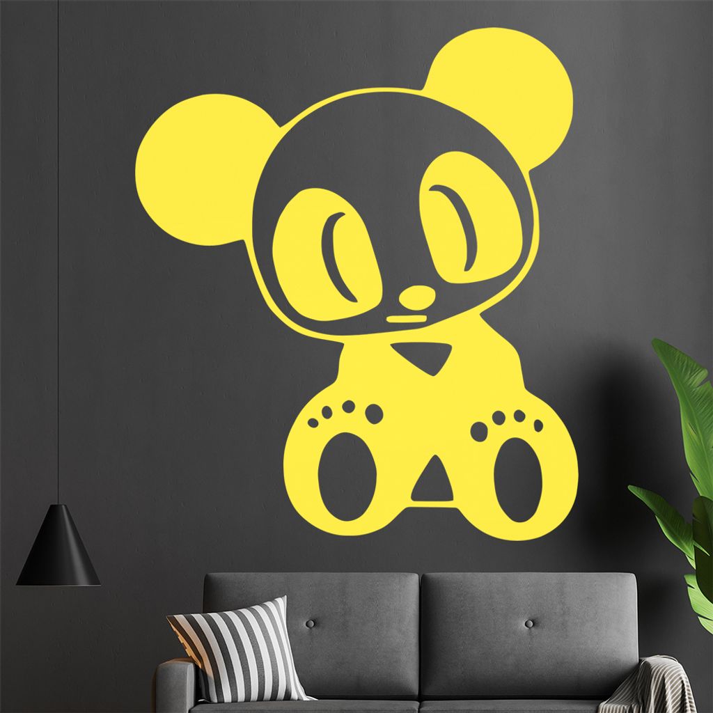 Teddy sitzend Wandtattoo in 6 Größen - Wandaufkleber Wall Sticker - Dekoration, Küche, Wohnzimmer, Schlafzimmer, Badezimmer
