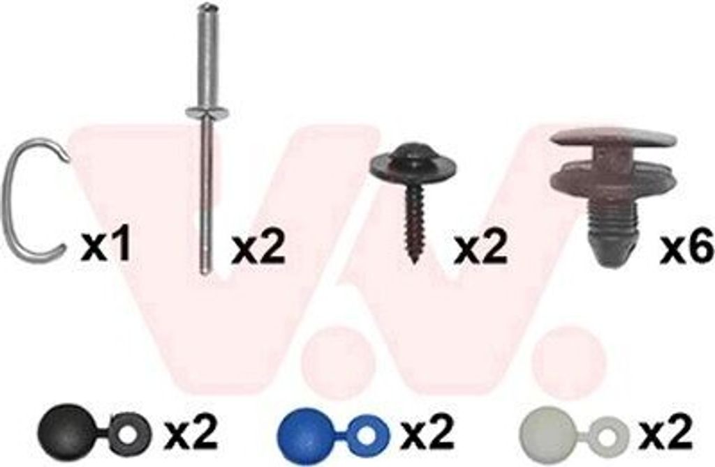 VAN WEZEL Montagesatz Stoßfänger Montagesatz 0929793 Hinten für CITROËN C3 II (SC)