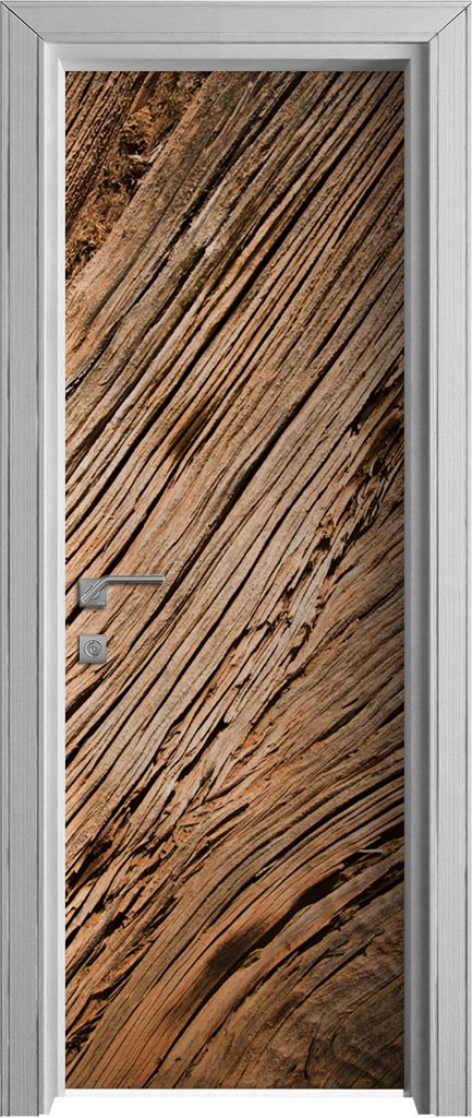 Tür Selbstklebende 70x210 cm Türfolie Türtapete Klebefolie - Braunes Holz