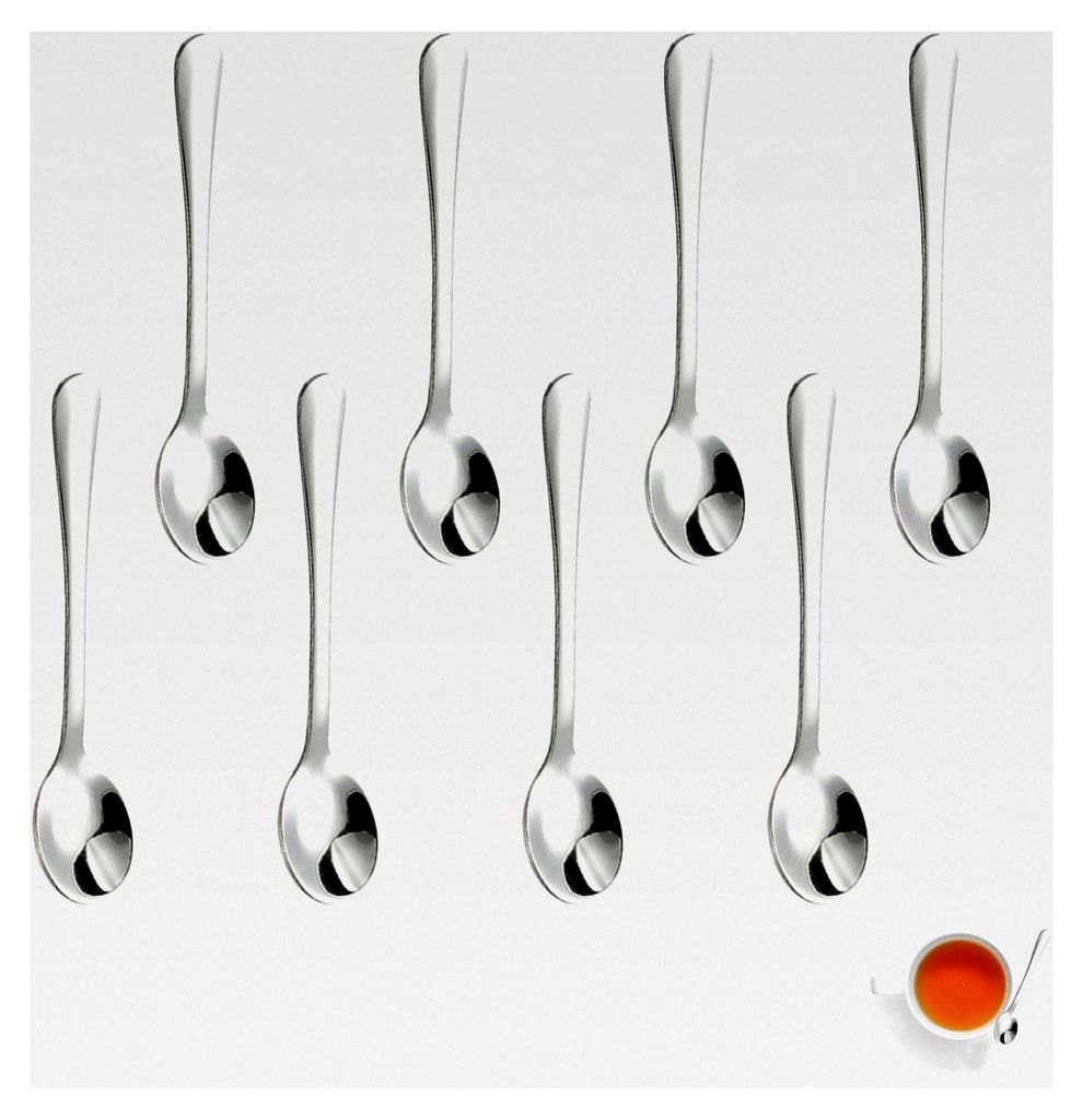 8 Stück Espressolöffel, Kleine Löffel, Teelöffel, Kaffeelöffel 7,5 cm, Mini Löffel Edelstahl für Gewürzgläser, Gewürzlöffel, Esslöffel ...