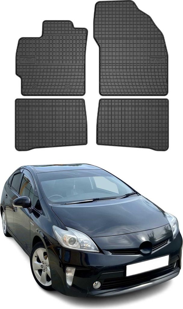 2010-2015 Toyota Prius Fußmatten Gummi Schwarz 4 tlg Produktbild 