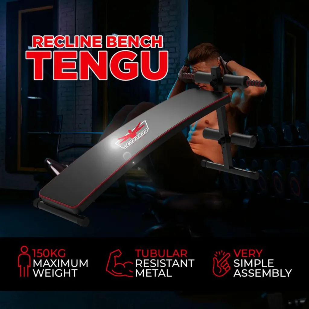 Tengu Banc de Musculation Sit Up Incliné et Réglable Design Compact