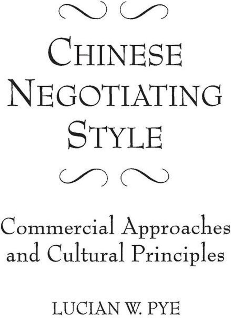 Chinese Negotiating Style