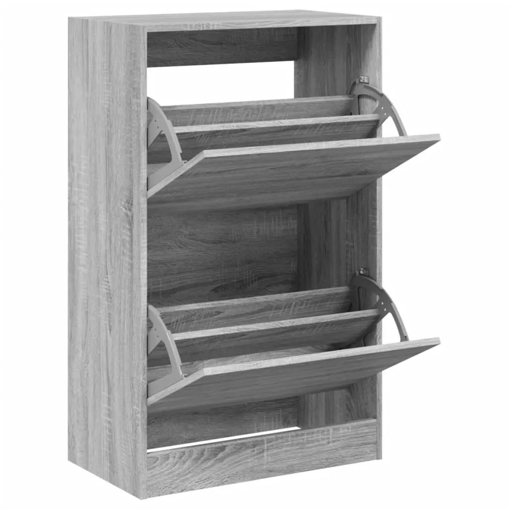 Scarpiera Grigia Sonoma 60x34x96,5 cm | Mobile Porta Scarpe Salvaspazio