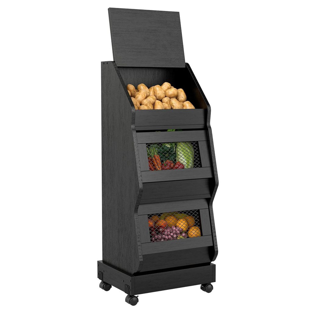 Puluomis Küchenregal Gemüsebehälter mit Rollen, Gemüsebox Produktbild 