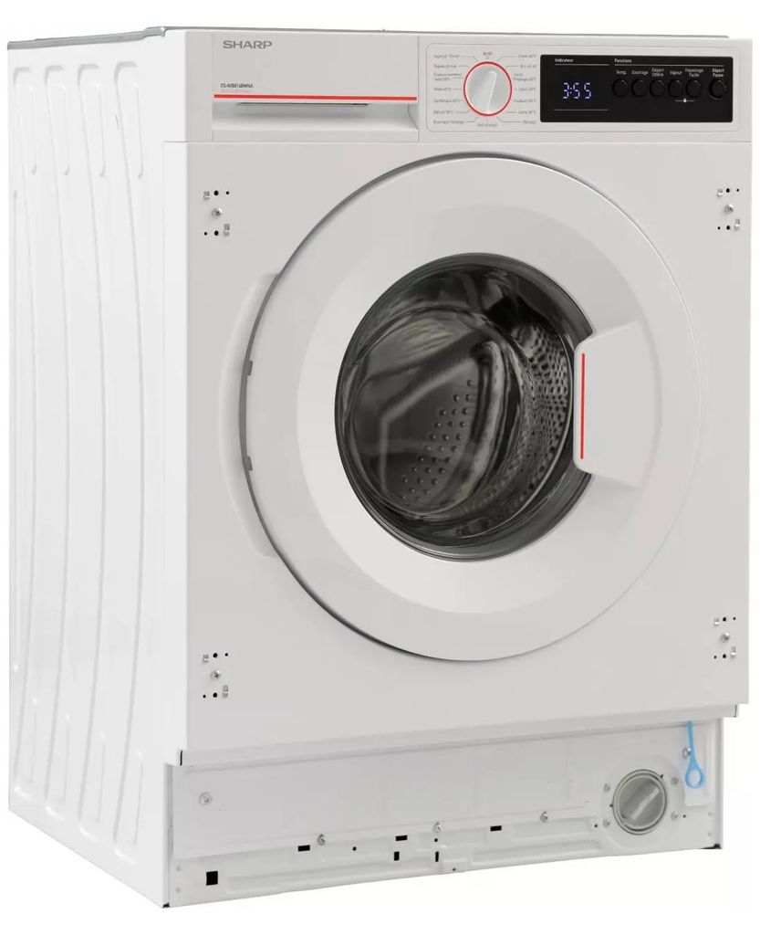 Lave-linge intégrable 8kg 1400 tours/min blanc - Sharp - Image du produit 