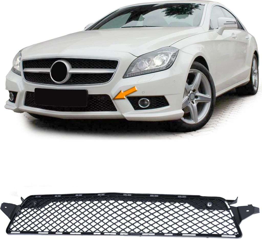 Gitter Abdeckung Stoßstange MITTE für Mercedes CLS C218 Vorfacelift 11-14 mit