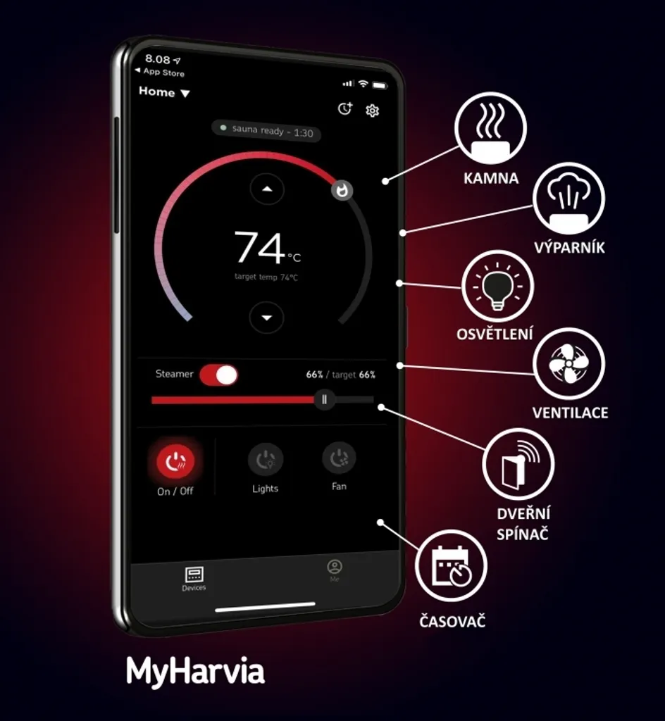 Panneau interchangeable Harvia Xenio WIFI noir et connecté - 5