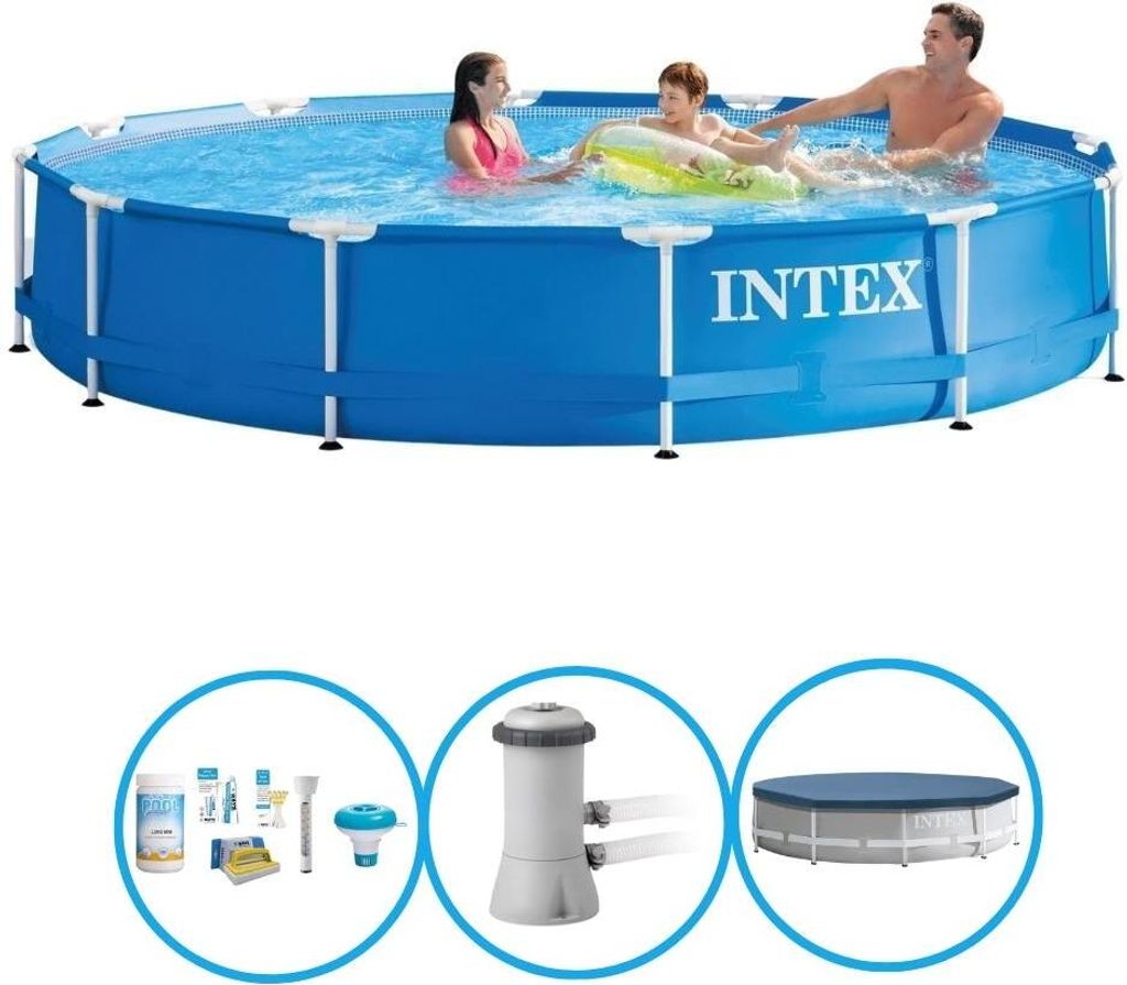 Intex Pool Metal Frame - Schwimmbad-Paket - 366x76 cm