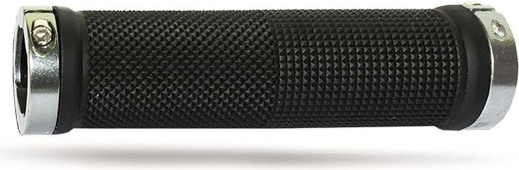 Pg999 Atv / Jet Ski / Mtb Griff (22+22Mm, Länge 120Mm) Schwarz Mit Silbernem Lock-On (999-319)